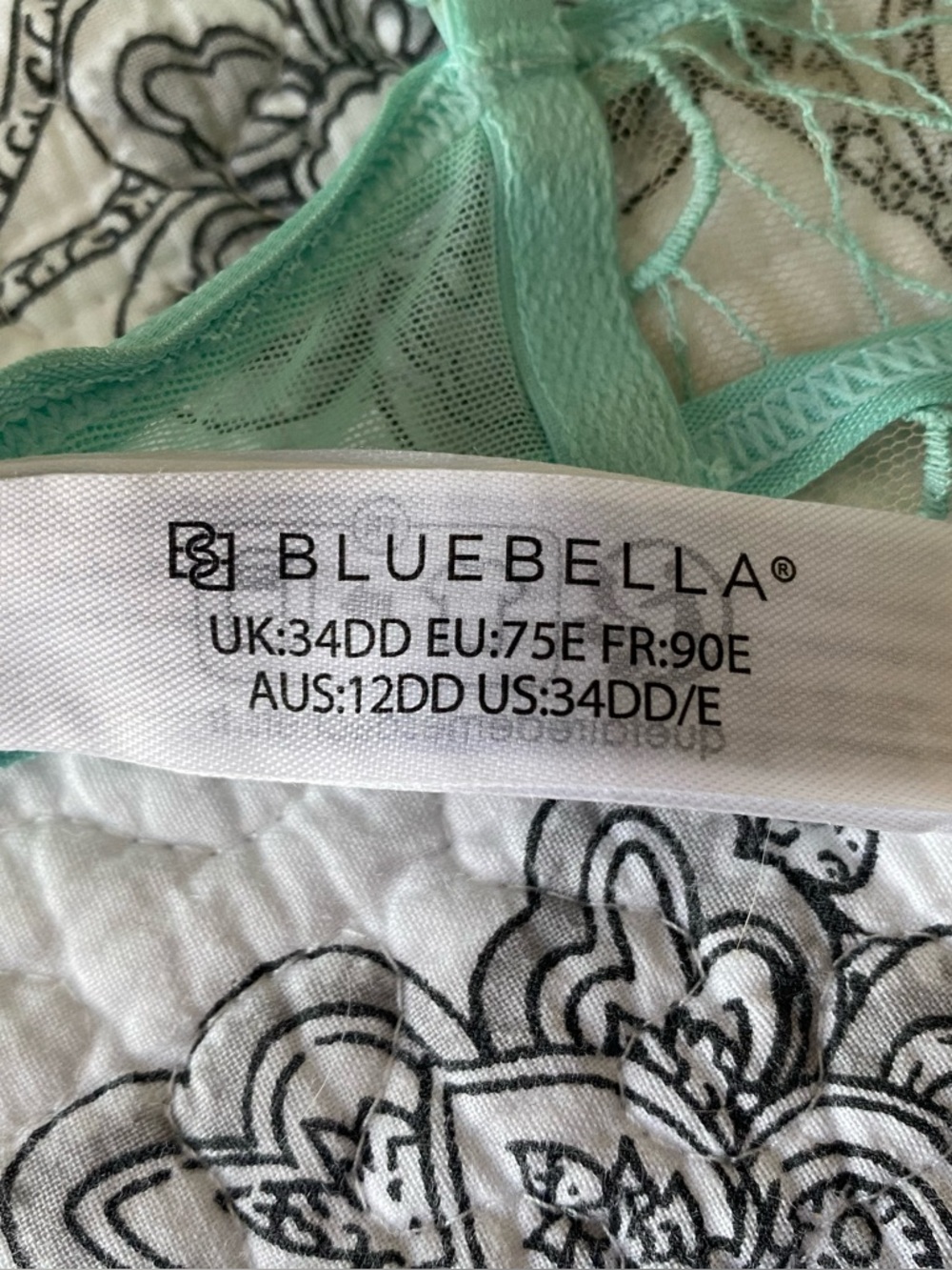 Bluebella Rosetta Wired Bra 34DD/E Sheer bra Rosetta Embroidered Underwire Bra - Picture 7 of 14